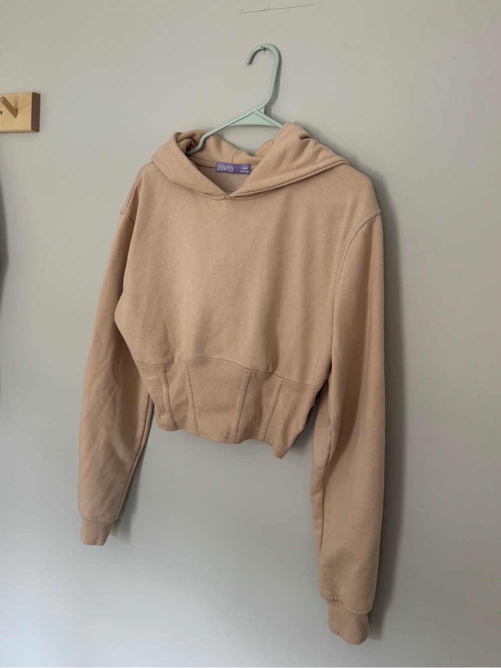 Women’s Cropped Hoodie - Beige